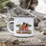 Personalized Life Is Better Around The Campfire Family 11oz Enamel Mug for Outdoor Hiking Backpacking Travel Camping