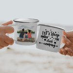 Tazza smaltata personalizzata Let's Sleep Under The Stars Camping Family per il campeggio, il picnic, l'ufficio, l'uso domestico, il regalo di complea