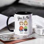 Personalised You And Me We Got This White and Colour Inside Ceramic Mug Valentine's Day Birthday Gift for Couple Girlfriend