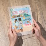 Anime sorelle personalizzate Non sorelle di sangue ma sorelle di cuore Targa in acrilico Regali di compleanno e di amicizia per donne sorelle