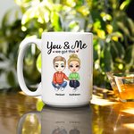 Personalised You And Me We Got This White and Colour Inside Ceramic Mug Valentine's Day Birthday Gift for Couple Girlfriend