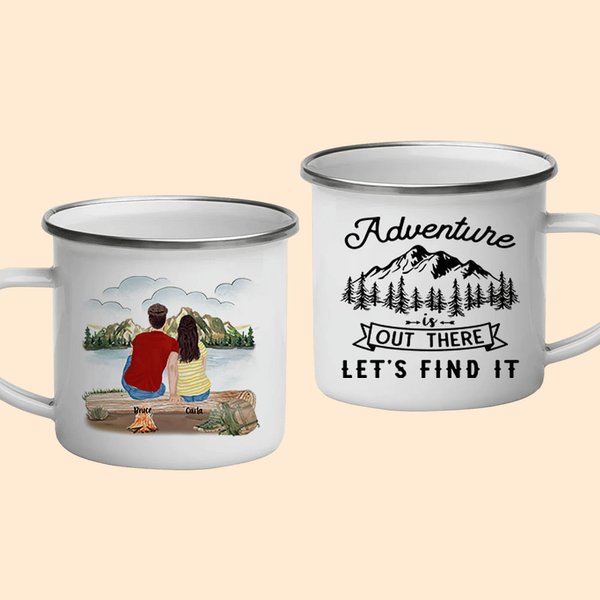 Adventure Family Enamel Mug for Camping and Home