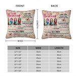 Personalized To My Bestie Love The One Who Needs You Till The End Throw Pillow Cover  Women Gifts Ideas Bedroom Decor
