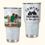 Personalizzato Camping Partners For Life Family Camping Together 30oz Tumbler Regalo di anniversario Regalo di compleanno per una coppia di familiari