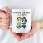Personalised Annoying Each Other Since Years White and Colour Inside Ceramic Mug Birthday Gift for WIfe Couple