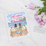 Plaque Acrylique Personnalisée Âmes Sœurs Pas Sœurs de Sang Mais Sœurs de Coeur Plaque Acrylique Meilleure Amie Cadeau Longue Distance