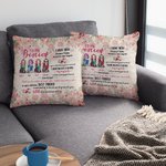 Personalized To My Bestie Love The One Who Needs You Till The End Throw Pillow Cover  Women Gifts Ideas Bedroom Decor
