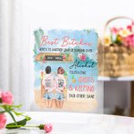 Gepersonaliseerde Best Bitches Tolerating Idiots And Keeping Each Other Sane Acrylic Plaque Vriendschap Verjaardag Gift