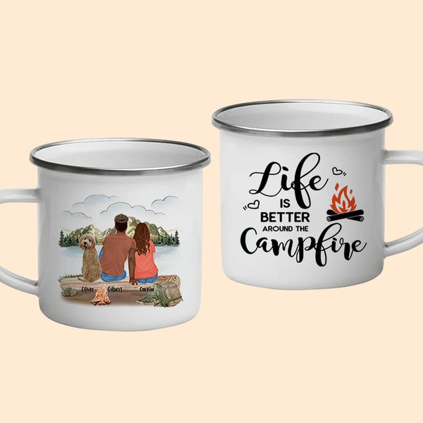 Life Is Better Campfire Family Enamel Mug 11oz