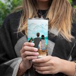 Personalizzato Camping Citazioni Parteners Famiglia Cane Spiaggia Mare 20oz Tumbler Vacanza Uso Quotidiano