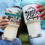 Personalisierte Familie Strand Camping Let Us Go Camping 30oz Becher Jahrestag Geschenk Geburtstag Geschenk für Familie Paar