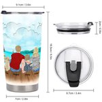 Personalizzato Go Camping Family Together Dogs Pets Kids 20oz Tumbler Vacation per bevande calde e fredde
