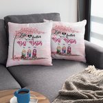 Personalizado La vida es mejor con mi mejor amiga bajo el árbol del amor Funda de almohada Regalo de cumpleaños Decoración del dormitorio