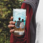 Personalizzato Camping Citazioni Parteners Famiglia Cane Spiaggia Mare 20oz Tumbler Vacanza Uso Quotidiano