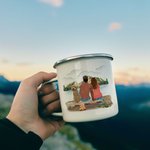 Personalized Life Is Better Around The Campfire Family 11oz Enamel Mug for Outdoor Hiking Backpacking Travel Camping
