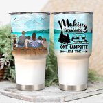 Gepersonaliseerde Making Memories Familie met Huisdieren Camping 30oz Tumbler Verjaardagscadeau Verjaardagscadeau voor familie echtpaar