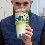 Personalisierte Familie und Haustiere Camping zusammen 30oz Becher für heiße und kalte Getränke Jahrestag Geschenk Geburtstagsgeschenk