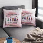 Personalisierte beste Freunde für immer nie getrennt sein kann in der Ferne, aber nie im Herzen werfen Kissen Abdeckung Bestie Zitate Schlafzimmer Dek