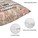 Personalized To My Bestie Love The One Who Needs You Till The End Throw Pillow Cover  Women Gifts Ideas Bedroom Decor