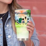 Personalisierte Familie und Haustiere Camping zusammen 30oz Becher für heiße und kalte Getränke Jahrestag Geschenk Geburtstagsgeschenk