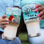 Personalizzato Let Us Sleep Under The Stars Camping Family 30oz Tumbler Anniversary Gift Regalo di compleanno per una coppia di familiari