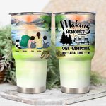 Personalisierte Familie und Haustiere Camping zusammen 30oz Becher für heiße und kalte Getränke Jahrestag Geschenk Geburtstagsgeschenk