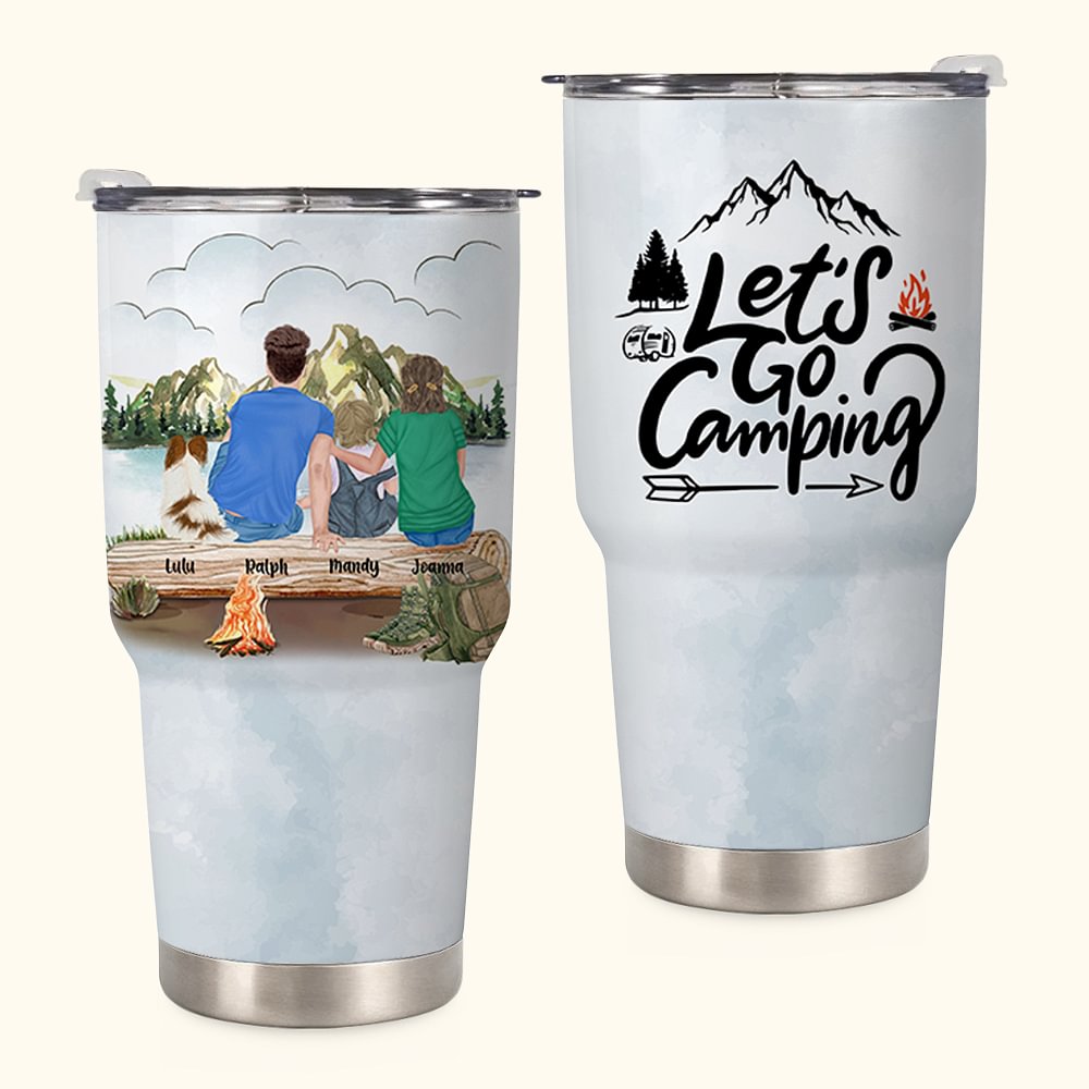 Personnalisé Let Us Go Camping Family Camping Together 30oz Tumbler Gift for Anniversary Birthday