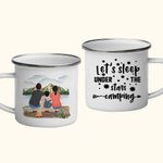 Tazza smaltata personalizzata Let's Sleep Under The Stars Camping Family per il campeggio, il picnic, l'ufficio, l'uso domestico, il regalo di complea