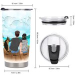 Personalizzato Camping Citazioni Parteners Famiglia Cane Spiaggia Mare 20oz Tumbler Vacanza Uso Quotidiano