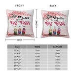 Personalizado La vida es mejor con mi mejor amiga bajo el árbol del amor Funda de almohada Regalo de cumpleaños Decoración del dormitorio