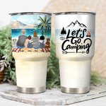 Personalisierte Familie Strand Camping Let Us Go Camping 30oz Becher Jahrestag Geschenk Geburtstag Geschenk für Familie Paar