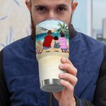 Personalizzato Making Memories One Campsite At A Time Beach 30oz Tumbler Regalo di anniversario Regalo di compleanno per una coppia di familiari