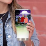 Gepersonaliseerde Let Us Sleep Under The Stars Familie Camping at Night 30oz Tumbler Verjaardagscadeau Verjaardagscadeau