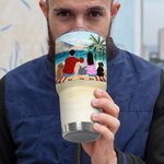 Personalized Family Beach Camping Camping Partners For Life 30oz Tumbler Anniversary Gift Birthday Gift for Family Couple