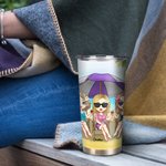 Personalisierte Ich liebe dich zum Strand und zurück 20oz Tumbler Freundschaft Geschenk für heiße und kalte Getränke