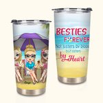 Personalizzato Not Sisters by Blood But Sisters by Heart 20oz Tumbler Regalo di amicizia per bevande calde e fredde