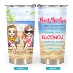 Personalisierte beste Hündinnen tolerieren Idioten und halten sich gegenseitig vernünftig 20oz Becher bester Freund Geschenk täglichen Gebrauch