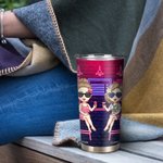 Personalised Best Bitches Tolerating Idiots And Keeping Each Other Sane 20oz Tumbler Besties Recordative Gift for Hot and Cold Drinks