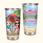 Personalizzato Best Bitches Tolerating Idiots And Keeping Each Other Sane 20oz Tumbler Besties Birthday Christmas Gift per bevande calde e fredde