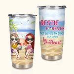 Personalizzato Not Sisters by Blood But Sisters by Heart 20oz Tumbler Besties Gift Uso quotidiano