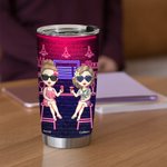 Personalised Best Bitches Tolerating Idiots And Keeping Each Other Sane 20oz Tumbler Besties Recordative Gift for Hot and Cold Drinks