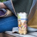 Personalisierte beste Hündinnen tolerieren Idioten und halten sich gegenseitig vernünftig 20oz Becher bester Freund Geschenk täglichen Gebrauch