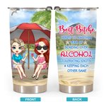 Personalizzato Best Bitches Tolerating Idiots And Keeping Each Other Sane 20oz Tumbler Besties Birthday Christmas Gift per bevande calde e fredde