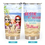 Personalizzato Not Sisters by Blood But Sisters by Heart 20oz Tumbler Besties Gift Uso quotidiano