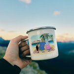 Gepersonaliseerde Adventure Is Out There Let's Find It Familie Emaille Mok 11oz Easy Clean Portable Kerstcadeau Thanksgiving Gift Verjaardagscadeau