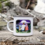 Tasse en émail personnalisée Making Memories One Campsite At A Time Family Camping pour la randonnée en plein air Backpacking Travel Valentine's Day G