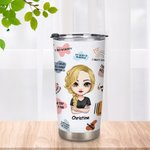 Personliga dagliga bekräftelseord Jag älskar alla delar av mig 20oz Tumbler Tillbaka till skolgåva Födelsedagspresent Daglig användning