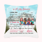 Personalized Thank You My Bestie You'll Always Love Me Back Throw Pillow Cover  Gift for Best Friend Bedroom Decor