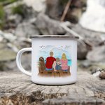 Gepersonaliseerde Adventure Is Out There Let's Find It 11oz Familie Camping Emaille mok met handvat Draagbare gemakkelijk schoon te maken Camping Gift