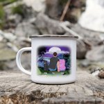 Personalised Home Is Where We Park It 11oz Family Night Camping Enamel Mug for Home Breakfast Drinking Valentine's Day Gift Christmas Gift